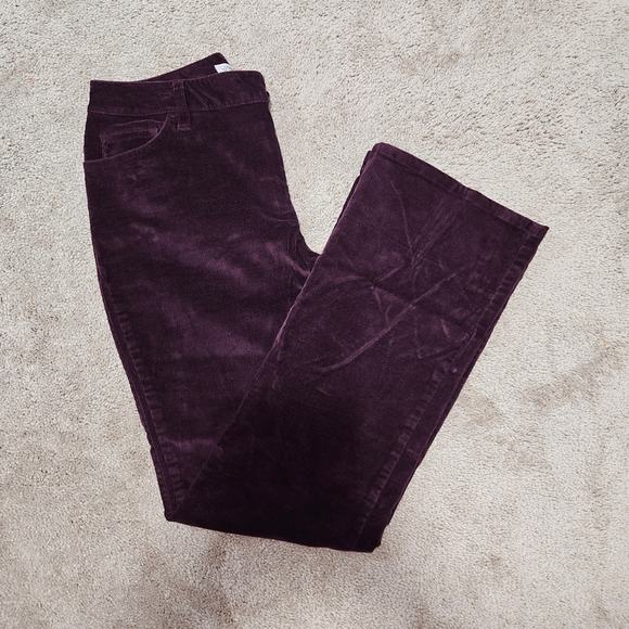 ST JOHNS BAY CORDUROY PANTS MAROON STRAIGHT LEG WOMANS SIZE 10 STRETCH - Picture 8 of 8